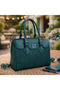 Green Suede and Leather-Look Clutch Bag |   Green Mt1592 - 4