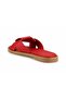 Magy Red Genuine Leather Women's Slippers - 5