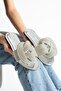 Lumiry Silver Women's Stone-Embellished Knotted Strap Flat Sparkly Slippers - 2