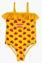 Licensed Girl's Swimsuit for Ages 3-12-Yellow