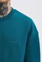 Erkek Basic Diagonal Sweatshirt Yağ Yeşili - 6