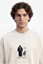 Men's Rebelious Character Oversize T-Shirt Space Gray - 5