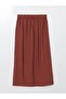 Elastic Waist Linen Look Skirt (S5) - 6