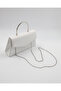 Women's Silver Handle Detailed Letter Cover Evening Dress & Event Bag