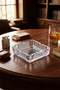 Klk-02 Crystal Glass Square Ashtray - Transparent Luxury Ash Tray 12X12 cm