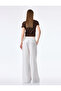 Bürümcük Fabric Textured Crew Neck Short Sleeve Crop T-Shirt - 4
