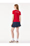 Cotton Ribbed Crew Neck Short Sleeve T-Shirt with Back Print - 4