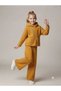 Girl's Hooded Pocket Sweatshirt Knitwear Pants Set of 2 - 4