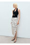 Patterned long skirt with slits - 2