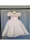 ORGANZA RUFFLED POWDER LONG DRESS - 5