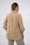 Plus Size 122333 Pocket Detailed Epaulet Shirt Mustard - 2