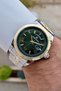Dial Green Strap Gold Silver Color Gift Boxed Men's Wristwatch - 3