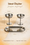 Set of 3 Silver Color Metal Ice Cream Bowls (2X Wide Long Bowls 1X Boat Plate) - Stylish Presentation and Dessert Bowl - 3
