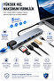 محول USB من النوع C 8 في 1 مع منافذ HDMI وUSB وSD وMicro SD - متوافق مع MacBook Pro / Air - 2