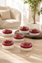 Large Size Rayan Sultan 6-Piece Glass Snack Bowl Presentation Magnolia-Magnolia Bowl - 2
