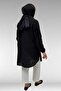 58091 Large Size Muslin Shirt with Elastic Sleeves - Black - 5