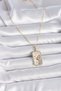 316L Steel Gold Color Chain Virgo Zodiac Sign Zircon Stone Women's Necklace - 2
