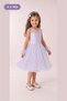 Girl's Tulle Evening Dress with Pearl and Bow Detail, Ages 2-6 - 4