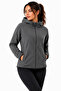 Women's Smoked Hooded Zippered Fleece Sweatshirt - 2
