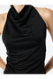 Glittery Collar Sleeveless Evening Dress Blouse - 5
