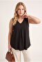 Plus Size Zero Sleeve V-Neck Flared Basic Blouse 191309 - 2