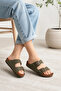Double Buckle Unisex Slippers Cork Sole Non-Slip Daily Comfortable Summer Slippers - 3