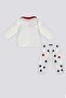 U.S. Polo Assn Ecru Velcro Heart Patterned Baby 3-Piece Set - 4