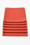 100% Cotton 7-Piece Double Layer Checkered Muslin Baby Mouth Wipes - Brick Color 25 X 25 cm - 3
