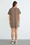 Basic Çimalı Mini Length Modal Dress - 8