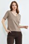 Basic V-Neck Modal T-Shirt - 7