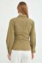 Long Sleeve Shirt with Draped Sides - 7