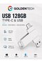 2 in 1 Double Sided 128 Gb Type-C USB 2.0 Metal USB Memory Stick