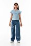 Ribbed Front Ruffled Lycra Girl's Bodysuit - 5