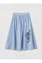 Two Mt Shop Quality Elastic Waist Floral Flared Skirt - 5