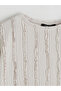Original Oval Collar Textured Blouse - 7
