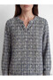 Original Collar Patterned Blouse - 3