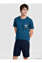 Ozmarka New Season Regular Fit Men's Shorts Pajama Set - 2