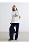 Two Mt Shop Quality Xside White Printed Oversize Short Sleeve Women's T-Shirt - 2
