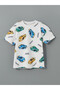 Original Oval Collar Printed Boys' T-Shirt 2-Pack - 4