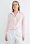 Striped Knotted Front Shirt - 2