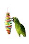 Rainbow Color Wood Blocks Bird Chew Toy With Hanging Chain Cage Parrot Toys Pecking Pet Bird Toy For - 7