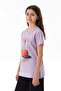 100% Cotton Cherry Printed Crew Neck Girl's T-Shirt - 3