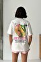 Crep Women's Front and Back Mango Printed Oversize T-Shirt 100% Cotton 24/1 Single Jersey