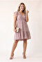 Plus Size V-Neck Short-Sleeve Ruffle Detail Lined Lace Dress 304109 - 4