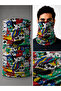Ghost Ghost Motor Cycling Face Mask Outdoor Patterned Buff Neck Collar Bandana Balaklava