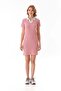 Striped Polo Neck Lycra Dress - 8