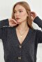 Buttoned V-Neck Knitwear Cardigan - 2