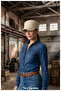 100% Acrylic, Washable Trucker Castro Hat, Adjustable with Belt Buckle (Unisex) - 2