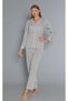 Buttoned Women's Pajama Set Victoria Secret Style Stylish Long Sleeve Pajamas 89-123 - 2