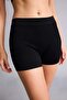 Ribbed Elastic Waist Black Seamless Boxer I0628Ax26Hs - 4